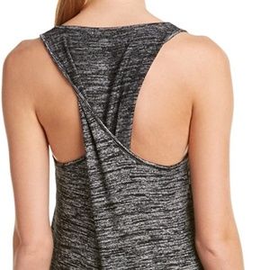 Rag & Bone Slub Twist Back Tank in Black Heather - Size L